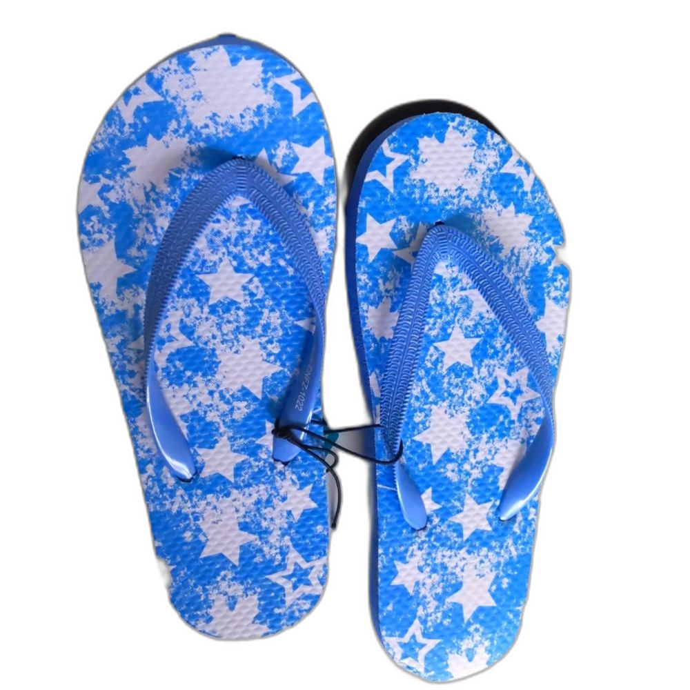 NEW Kids West Loop Summer Beach Blue and White Stars Flip Flops Various Sizes